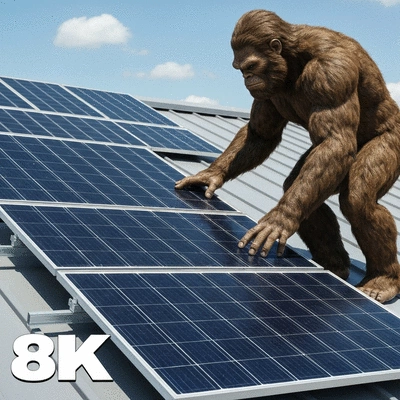 Support Big Foot installant des panneaux solaires sur un toit plat